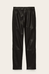 elasticated waist leather straight leg trousers from ba&sh