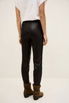 elasticated waist leather straight leg trousers from ba&sh rear view