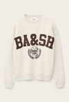 ecru sweatshirt with chocolate brown wording on the front from ba&sh