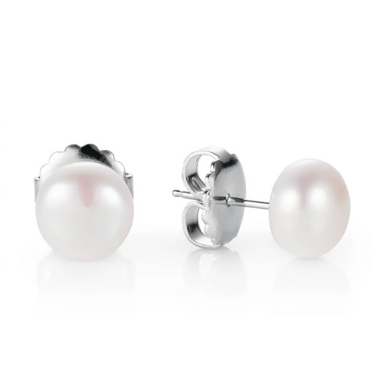 large white pearl studs from claudia bradby