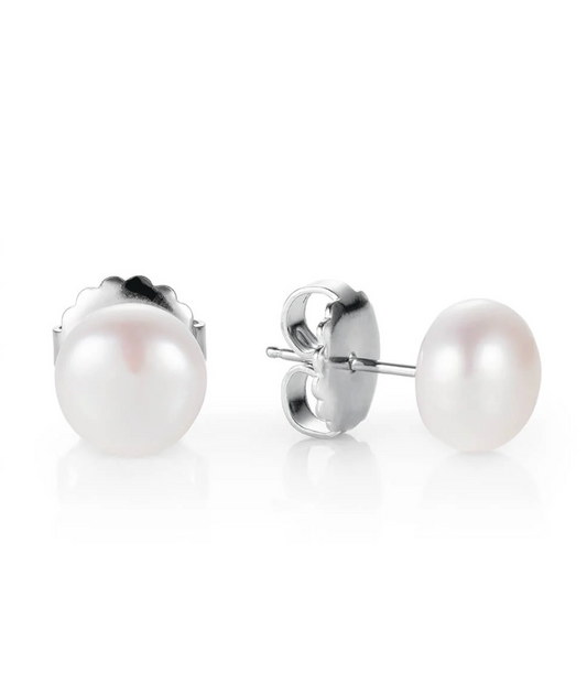 large white pearl studs from claudia bradby