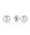 small white pearl earrings from claudia bradby