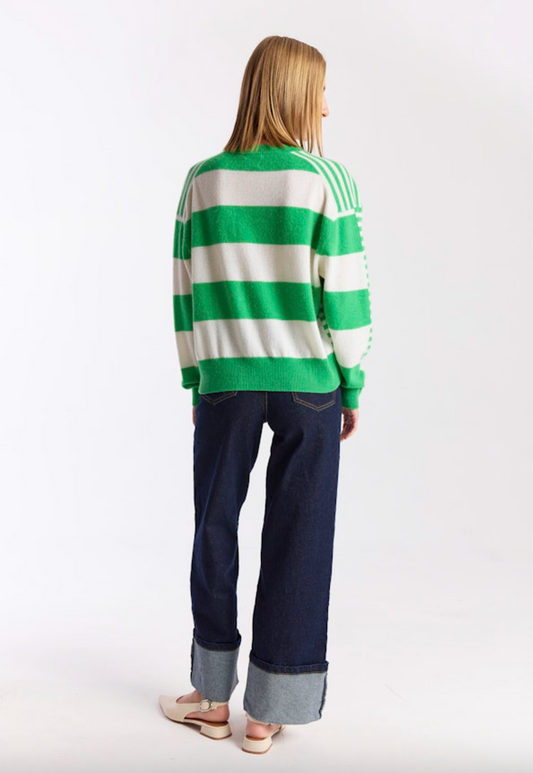 Beach Stripe Knit Spring Green