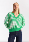 Beach Stripe Knit Spring Green