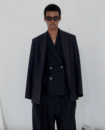 Grey Pinstripe Blazer