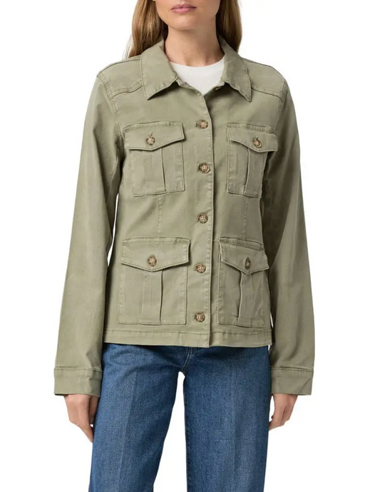 light khaki cotton utility style jacket 