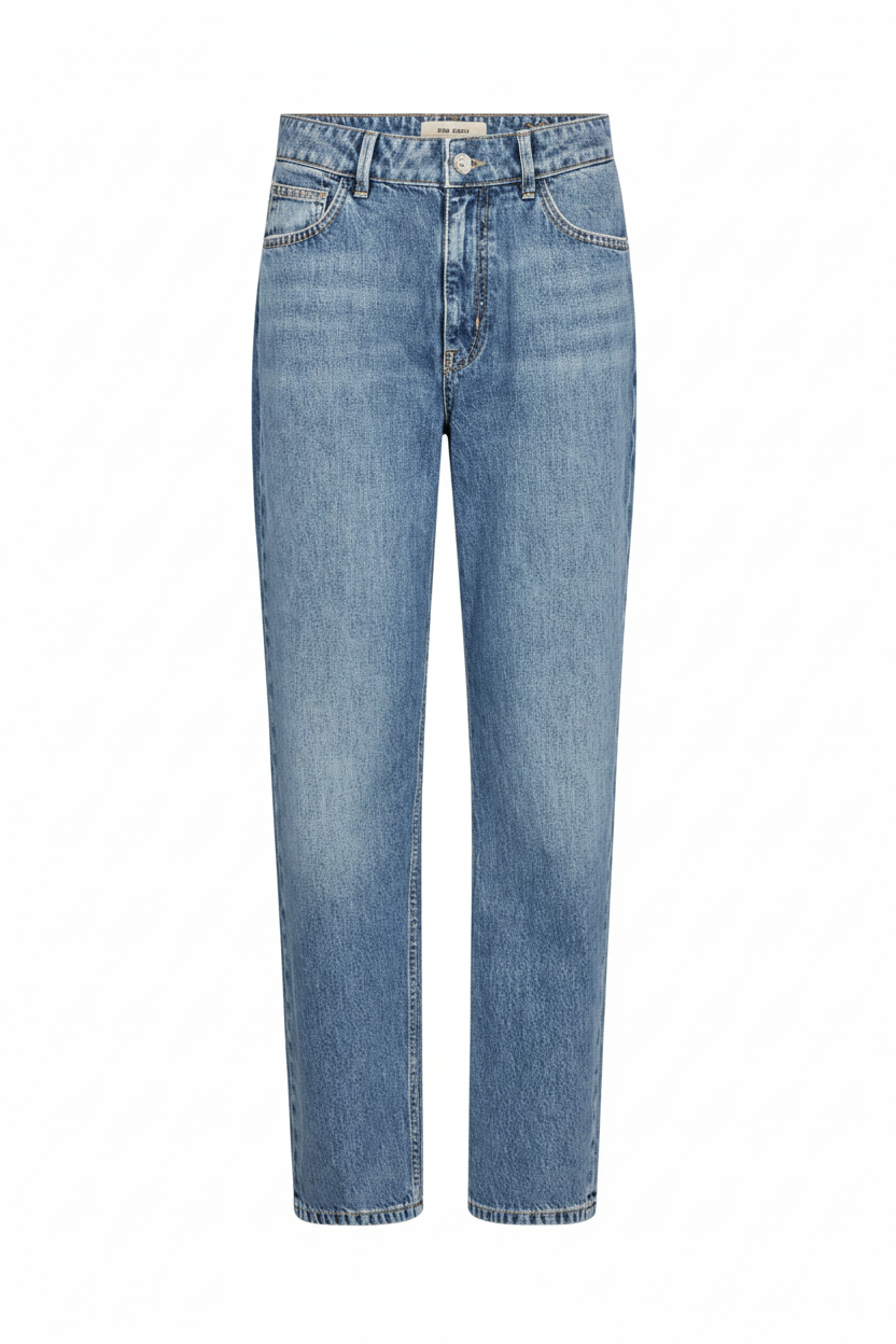 light blue denim straight leg jeans 