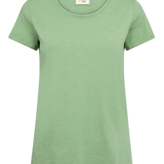 o neck short sleeve green t shirt