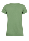 v neck green short sleeve cotton t shirt rear