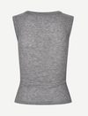 Gray sleeveless top on a white background