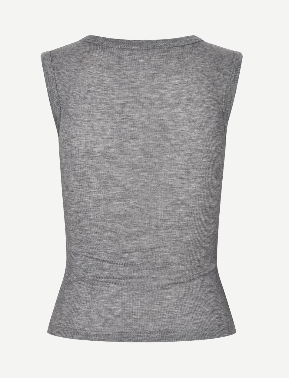 Gray sleeveless top on a white background