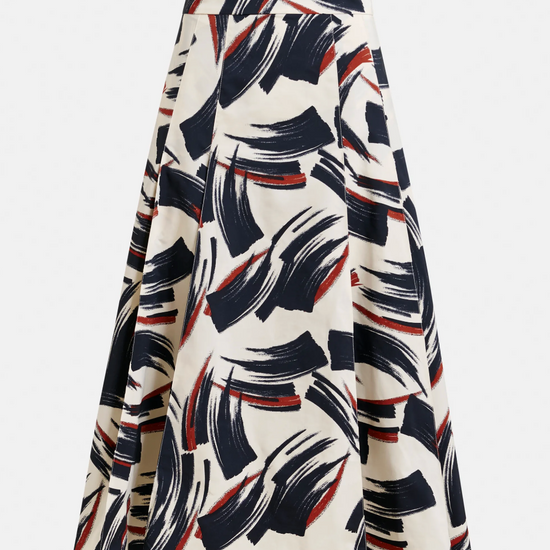 Skirt with abstract pattern on a white background