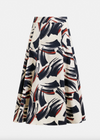 Skirt with abstract pattern on a white background