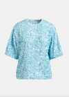 pale blue sequin top with short sleeves