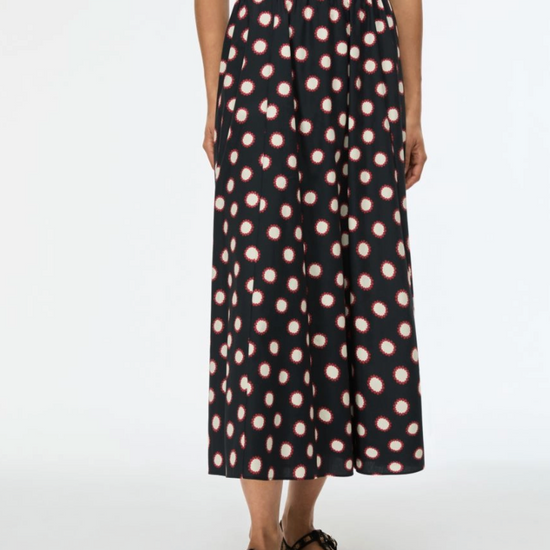 Cotton skirt with elasticated waist worn with matching top