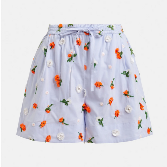 Floral patterned skirt on a white background