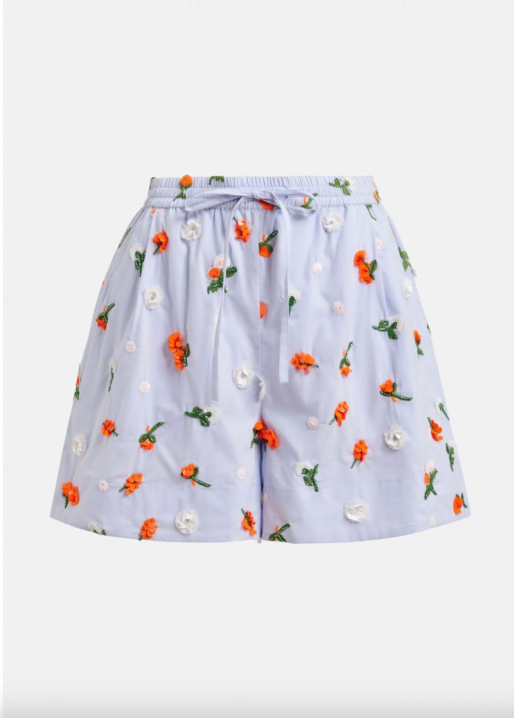 Floral patterned skirt on a white background