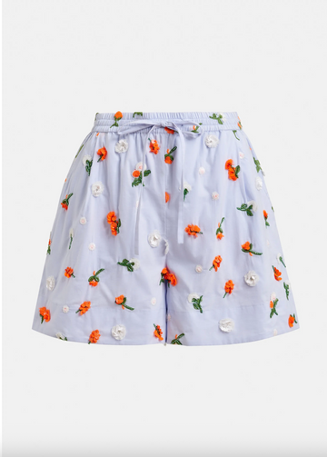 Floral patterned skirt on a white background