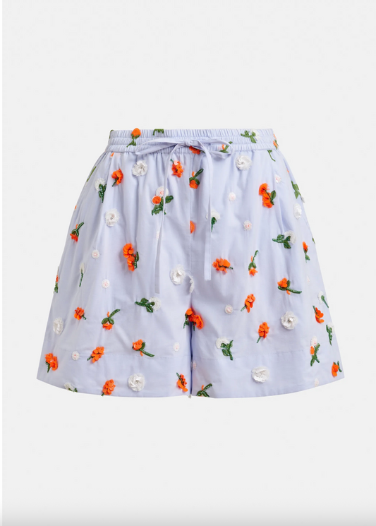 Floral patterned skirt on a white background