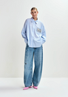Jommeke Embellished Shirt Blue Stripe