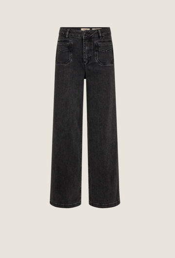 wide leg grey jeans with patch pockets from mos mosh 