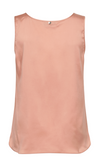 MMAstrid Silk V-Neck Top Peachy