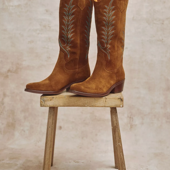 Tan cowboy boots