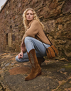Goldie Embroidered Cowboy Boot Peat