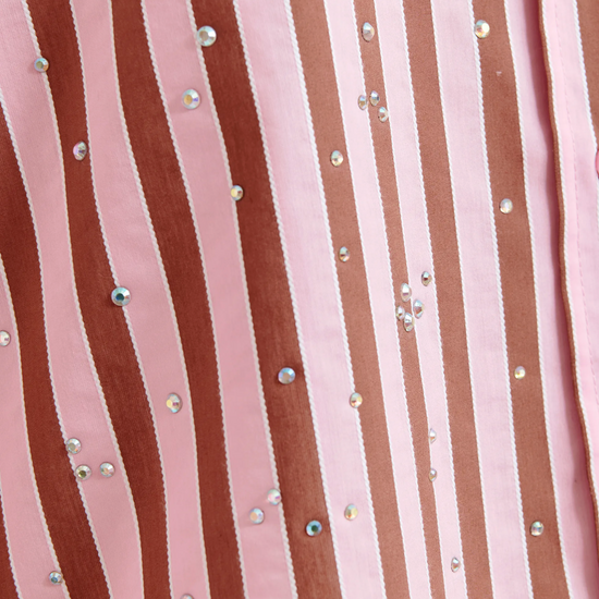 close up of cotton embellished fabric 