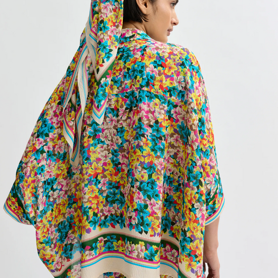 Rear view of floral shirt