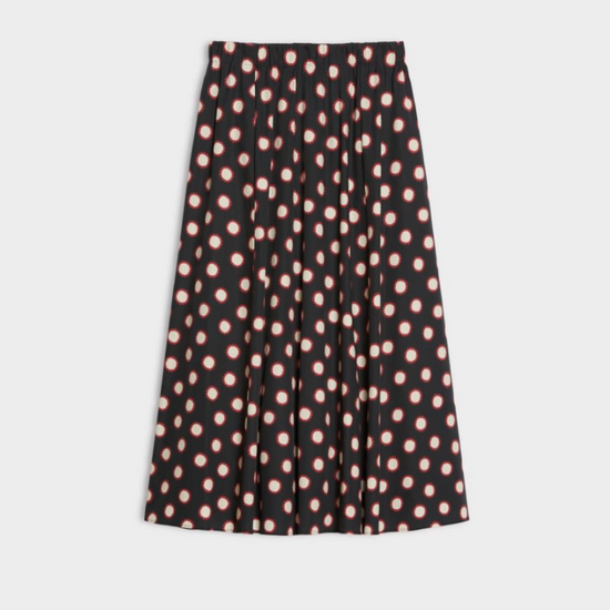 Cotton skirt with elasticated waist