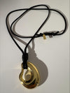 Long cord necklace with gold pendant from talis Chains