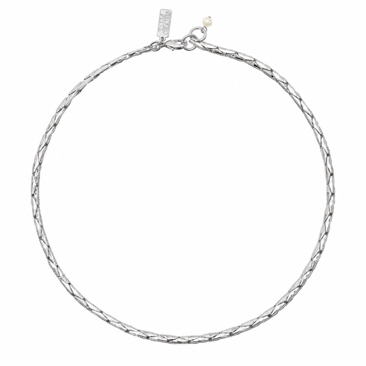 silver chain necklace with lobster clasp