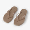 Tapered Flip Flops Sand Transparent