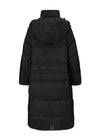 mid length puffer coat with high neck and concealed placket from BRGN rear view