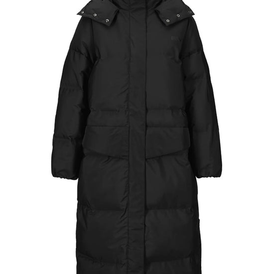 mid length puffer coat with high neck and concealed placket from BRGN