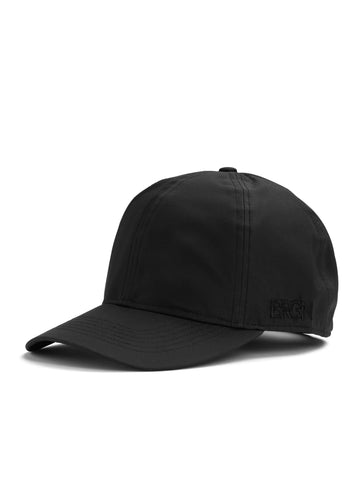 black recycled polyester twill cap