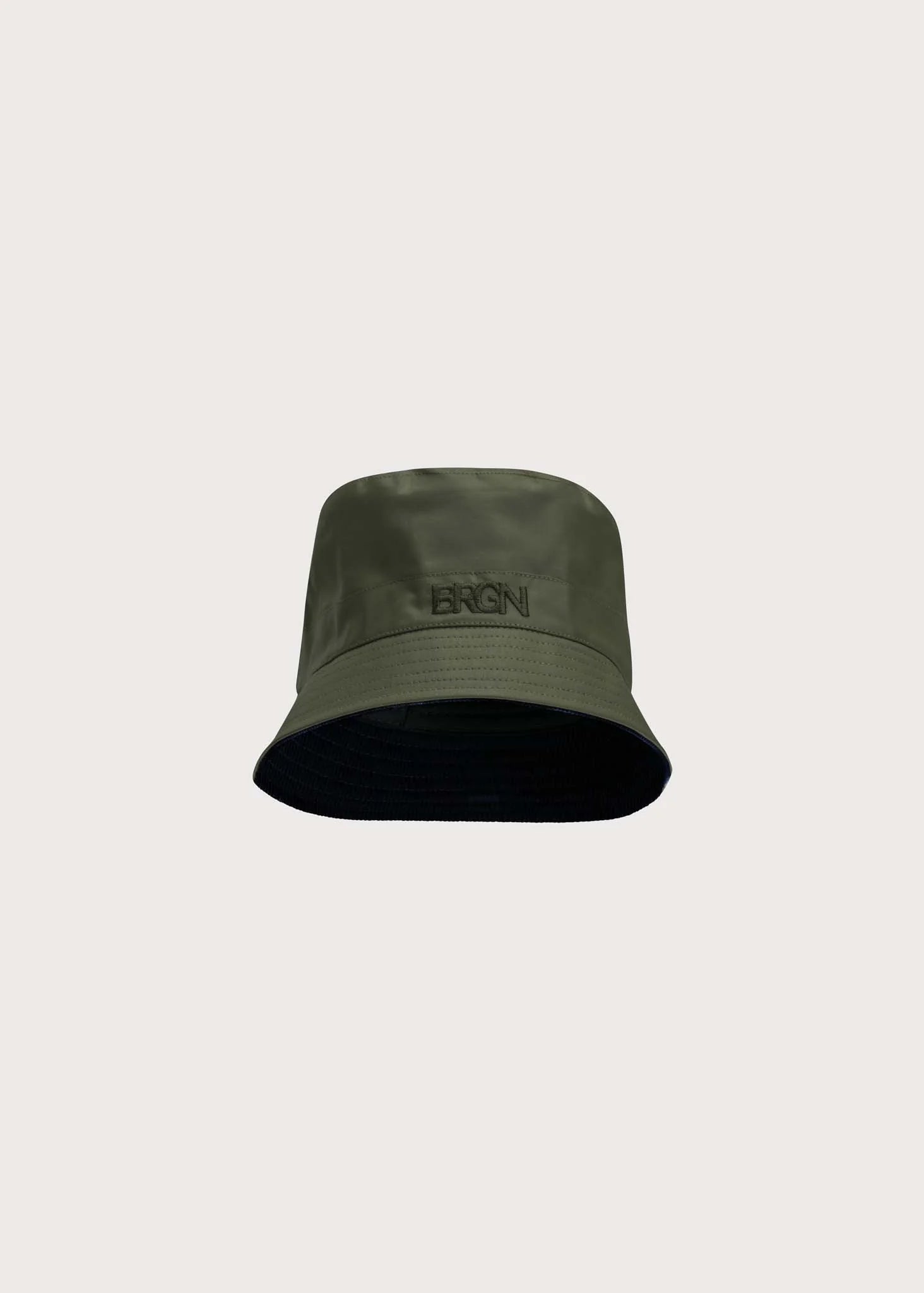 Dark Green bucket hat on light grey background