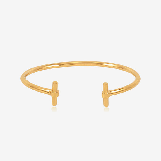 gold t bar adjustable bangle from rachel jackson