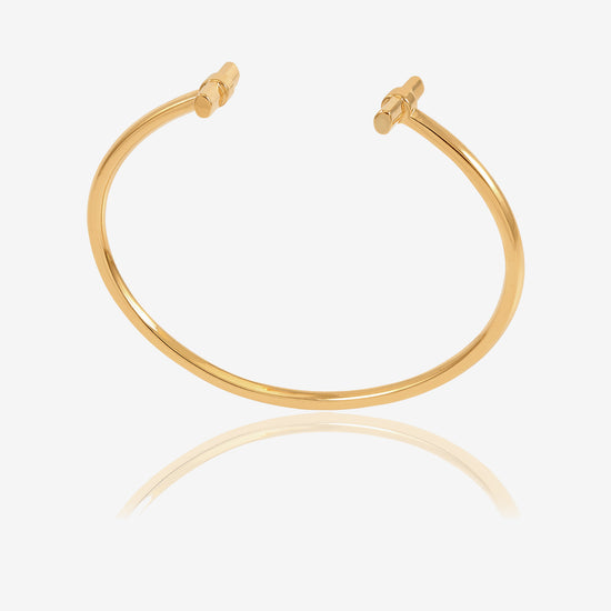 gold t bar adjustable bangle from rachel jackson