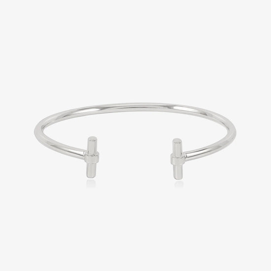 silver adjustable t bar bangle from rachel jackson
