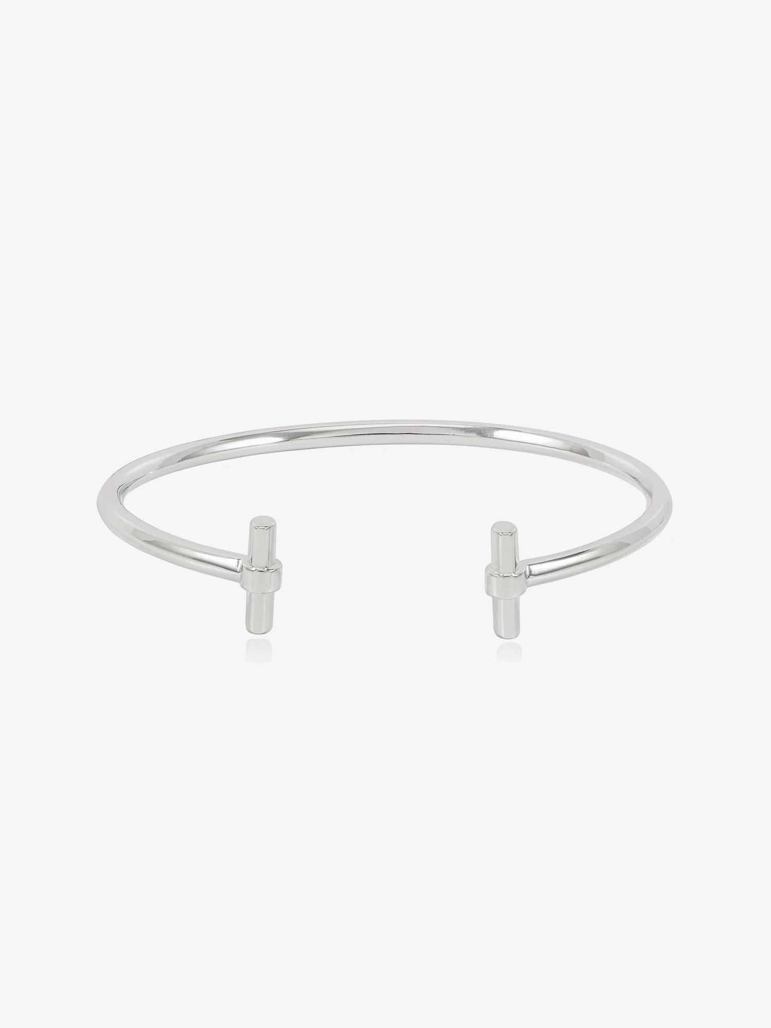 silver adjustable t bar bangle from rachel jackson