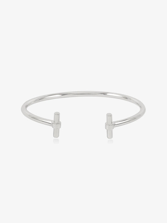silver adjustable t bar bangle from rachel jackson