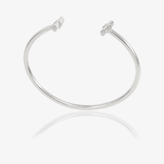 silver adjustable t bar bangle from rachel jackson