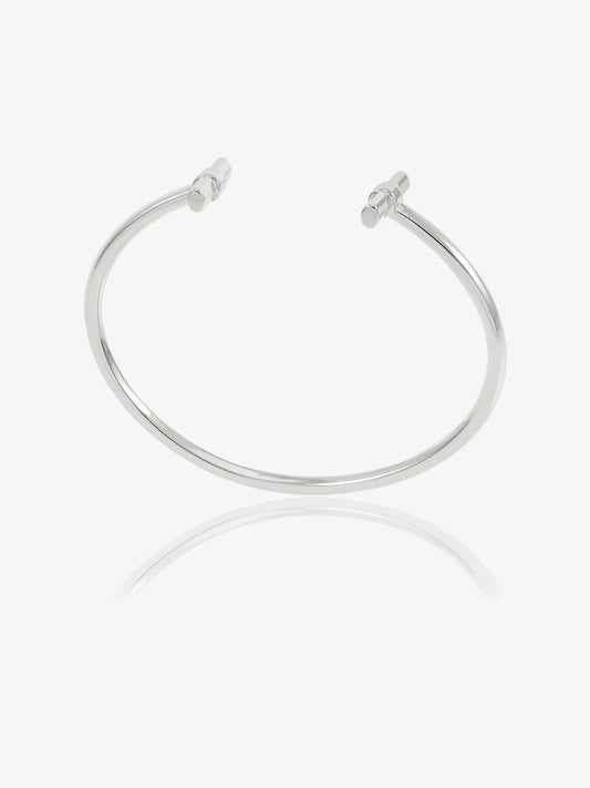 silver adjustable t bar bangle from rachel jackson