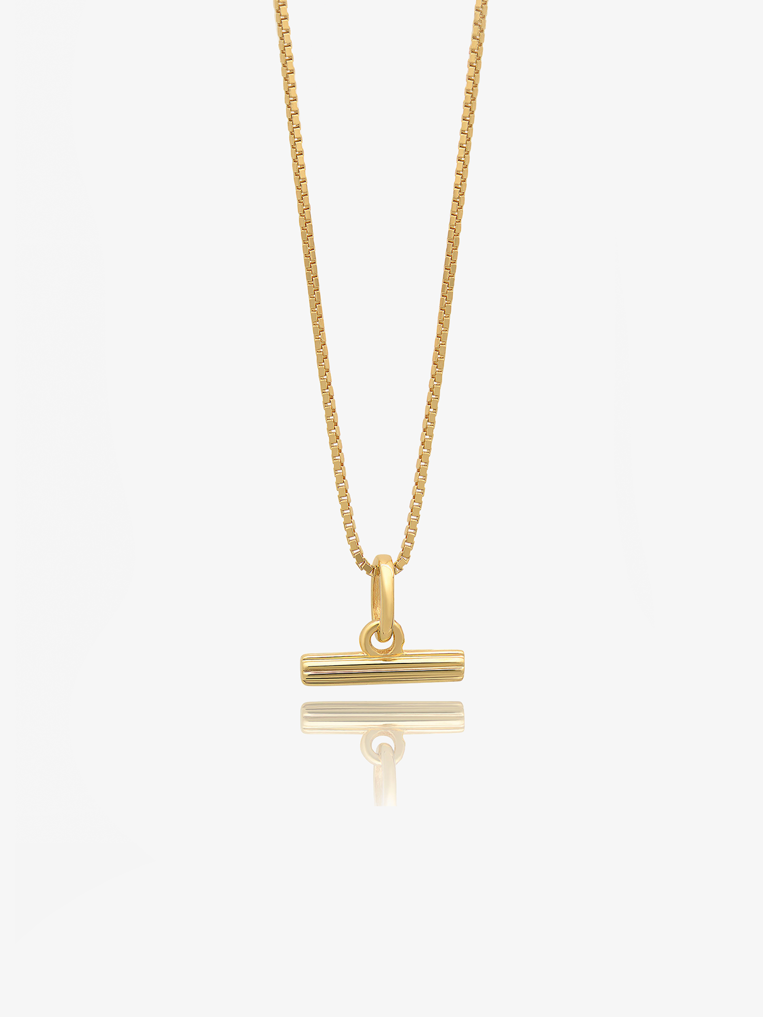 gold t-bar mini necklace on a delicate gold chain from rachel jackson