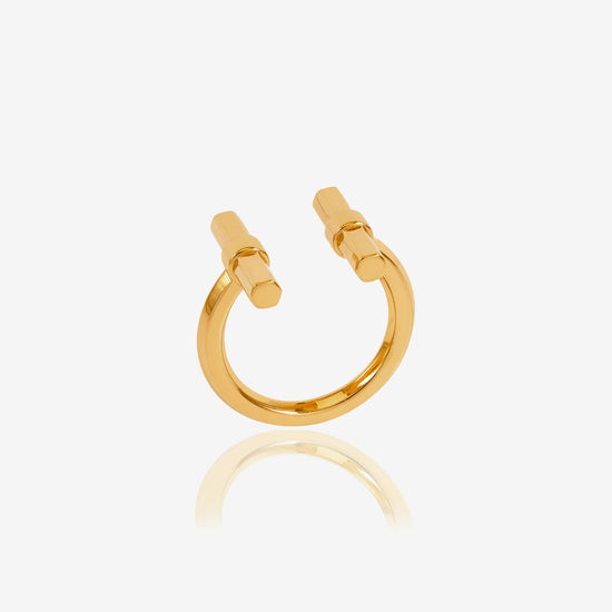 gold adjustable t bar ring from rachel jackson 