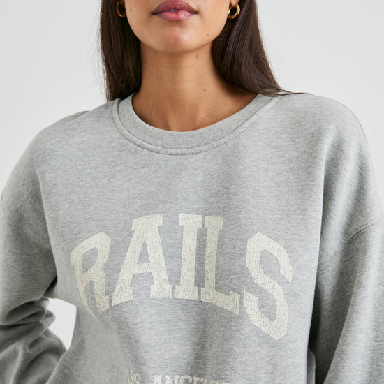 Varsity Sweatshirt with vintage Rails design in heather grey