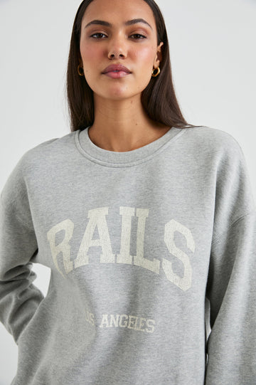 Varsity Sweatshirt with vintage Rails design in heather grey