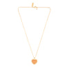 gold plated necklace with heart pendant